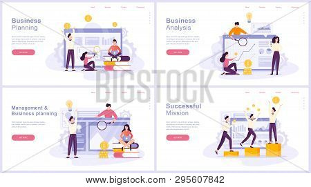 Business Planning Concept Set. Idea Of Analysis