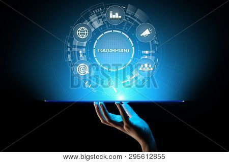 Touchpoint. Business Strategy Advertising And Marketing Concept.