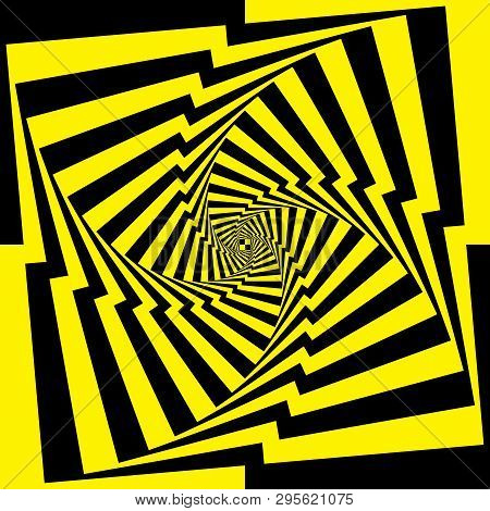 Yellow Black Alternate Stairs Spyral Infinite Perspective Designer Illustrator Background