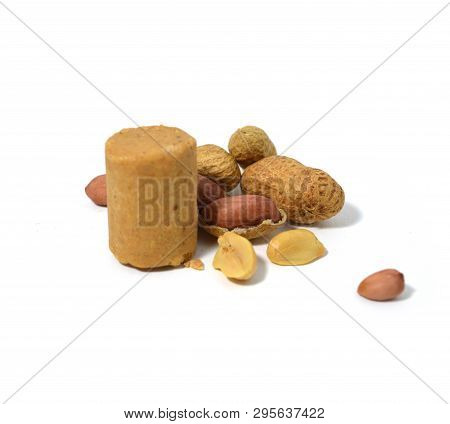 Peanut. Tasty Peanut Butter. Peanut Peach. Pacoca Candy Of Peanut.