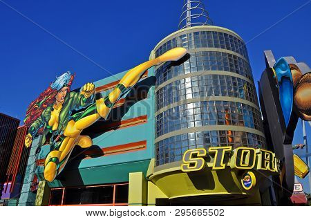 Orlando, Fl, Usa - Dec. 17, 2010: Marvel Super Hero Island In Universal Studios Florida In Orlando, 