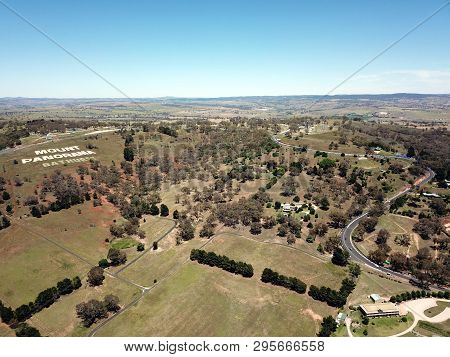 Aerial View Of The Regional Country City Of Bathurst From Mount Panorama Home Of Australia Most Famo