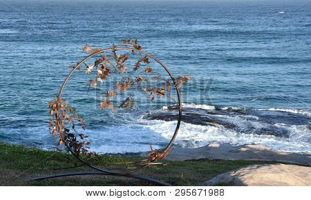 Sydney, Australia - Oct 23, 2018. Stephen Hogan: Byobu. Sculpture By The Sea Along The Bondi To Coog