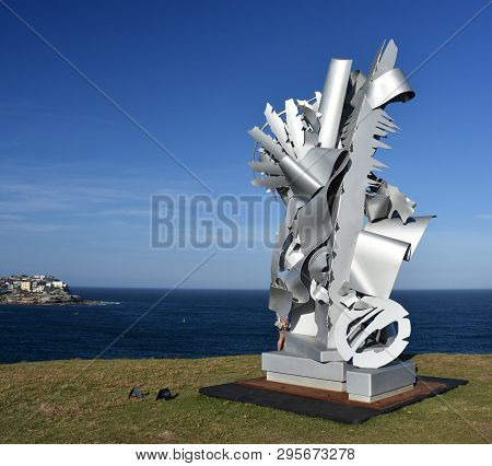 Sydney, Australia - Oct 23, 2018. Albert Paley: Languorous Repose. Sculpture By The Sea Along The Bo