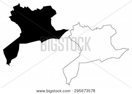 Saida Province (provinces Of Algeria, Peoples Democratic Republic Of Algeria) Map Vector Illustratio
