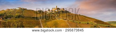 Castiglione Falletto Village In Barolo Wine Region, Langhe, Piedmont, Italy