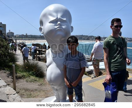 Sydney, Australia - Nov 4, 2018. Viktor Freso: Niemand. Sculpture By The Sea Along The Bondi To Coog