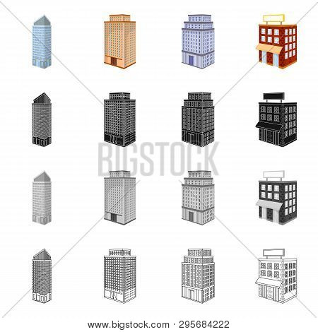 Vector Illustration Of Construction And Building Icon. Collection Of Construction And Estate Stock V
