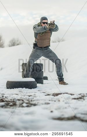 Military And Army Special Forces Soldier Have Combat Shooting Training