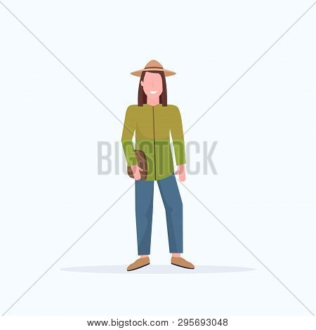 Happy Casual Man Standing Pose Smiling Long Haired Guy Wearing Trendy Clothes Holding Handbag Male C