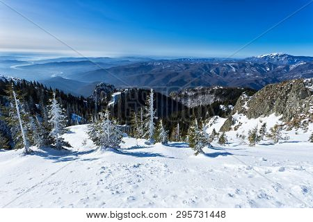 Olt River And Buila Vanturarita Mountain Panoramic View From Cozia Peak