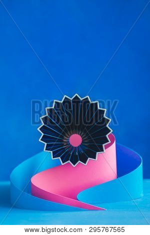 Ceramic Origami Dipper, Pour-over Coffee Brewing Equipment With Paper Shapes, Pyramids, And Curves.