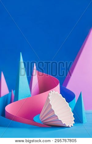 Ceramic Origami Dipper, Pour-over Coffee Brewing Equipment With Paper Shapes, Pyramids, And Curves.