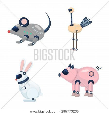 Vector Illustration Of Robot And Cybernetic Sign. Set Of Robot And Automation Vector Icon For Stock.