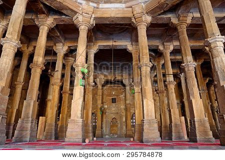 Jama Masijd Mosque In Makaraba, Ahmedabad In The Indian State Of Gujarat