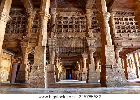 Jama Masijd Mosque In Makaraba, Ahmedabad In The Indian State Of Gujarat