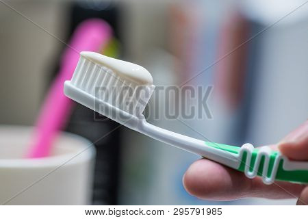 Brushing The Teeth: Toothbrush In The Bathroom