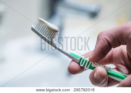 Brushing The Teeth: Toothbrush In The Bathroom