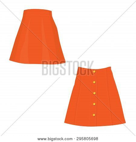 Skirt Template, Design Fashion Woman Illustration - Women Skirt