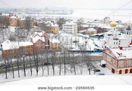 ストレルカ ニジニ ・ ノヴゴロド ロシアの雪 1 月ビュー