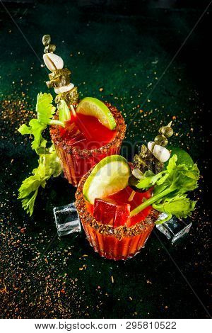 Spicy Bloody Mary Cocktail With Garnish