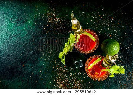 Spicy Bloody Mary Cocktail With Garnish