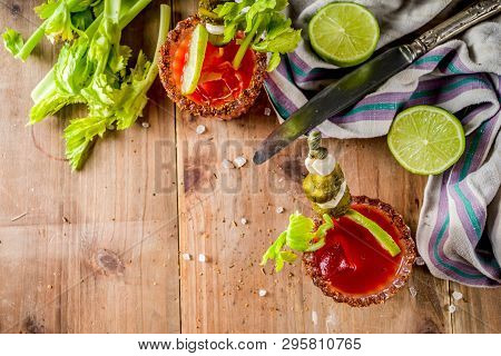 Spicy Bloody Mary Cocktail With Garnish