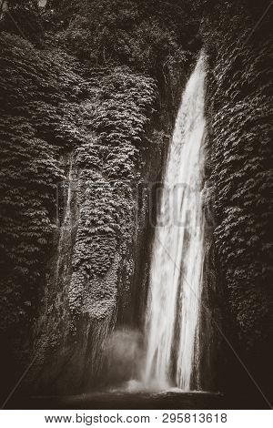 Red Coral Waterfall In Munduk, Bali, Indonesia