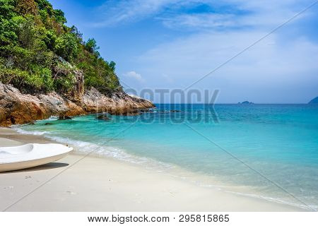 Kayak  On Romantic Beach In Perhentian Islands, Terengganu, Malaysia