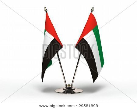 Miniature Flag af Forenede Arabiske Emirater (isoleret)