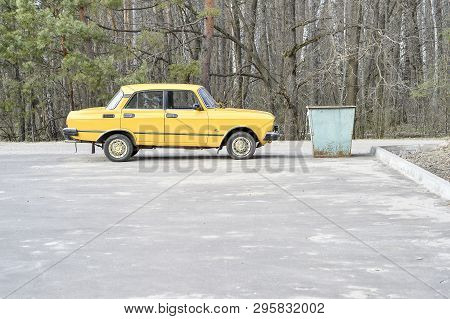 Car Brand Moskvich Azlk 2140 In The Parking Lot Of The Sanatorium Miner Russia, Kursk Region, Zhelez