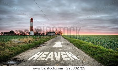 Street Sign The Direction Way To Heaven