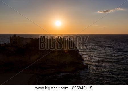 Former 4th Century Monastery On Top Of The Sanctuary Of Santa Maria Island During The Sunset - Trope