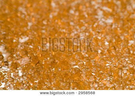 Gold Crystals Background In Perspective