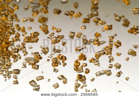 Falling Gold Crystals