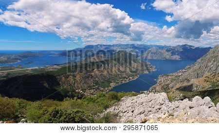 Panorama At Bay Of Kotor In Montenegro