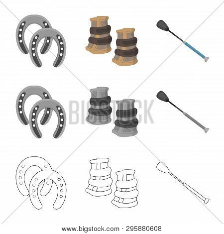 Vector Illustration Of Equipment And Riding Icon. Collection Of Equipment And Competition Vector Ico