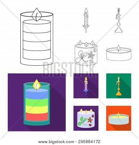 Vector Design Of Relaxation And Flame Sign. Set Of Relaxation And Wax Vector Icon For Stock.