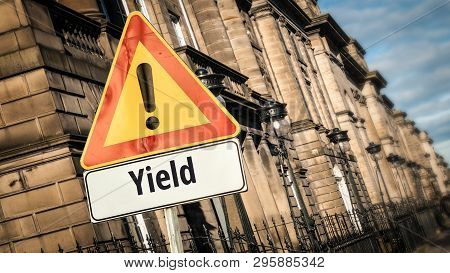 Street Sign The Direction Way To Yield