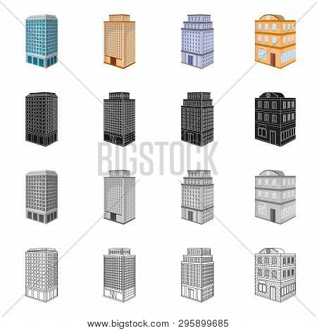 Vector Illustration Of Construction And Building Logo. Set Of Construction And Estate Vector Icon Fo