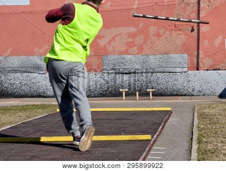 Gorodki - A Russian Folk Sports Game. In This Game You Need Specific Distances To Smash Figures Made