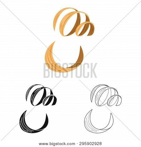 Vector Design Of Timber And Sawdust Icon. Set Of Timber And Cut Stock Vector Illustration.
