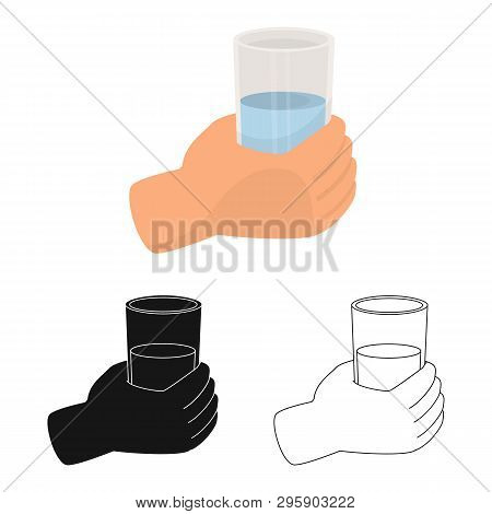 Vector Design Of Water  And Drink Symbol. Set Of Water  And Glass  Stock Vector Illustration.