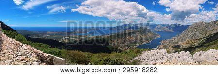 Panorama At Bay Of Kotor In Montenegro