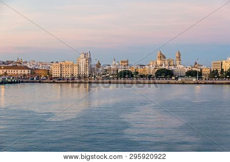 Cadiz, The Oldest Continuously Inhabited City In Western Europe, With Its Avenida Del Puerto, Plaza 