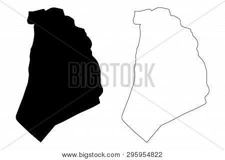El Bayadh Province (provinces Of Algeria, Peoples Democratic Republic Of Algeria) Map Vector Illustr