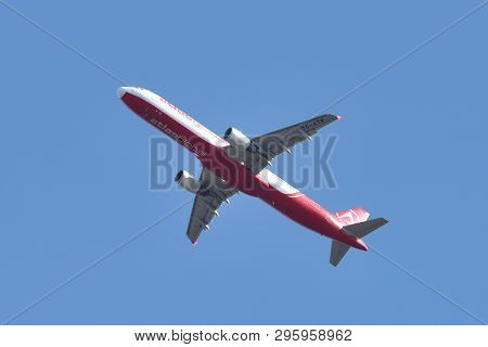 Vilnius, Lithuania - April 16: Atlasglobal Airbus A321 Airplane In Vilnius On April 16, 2019 In Viln