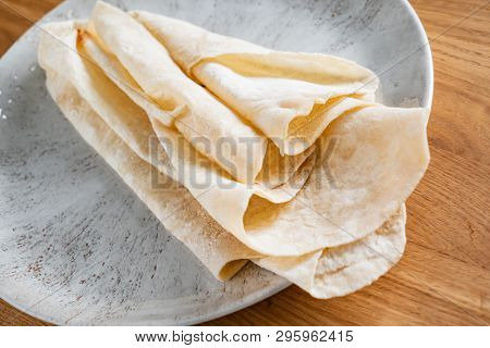 Lavash (soft, thin unleavened flatbread)