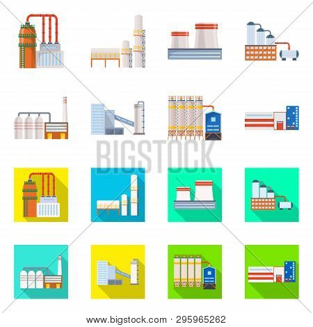 Vector Illustration Of Production And Structure Sign. Set Of Production And Technology Stock Symbol 