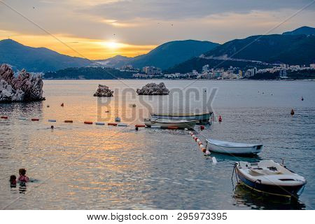 Sunset In The Bay Przno,montenegro.sunset In The Bay .